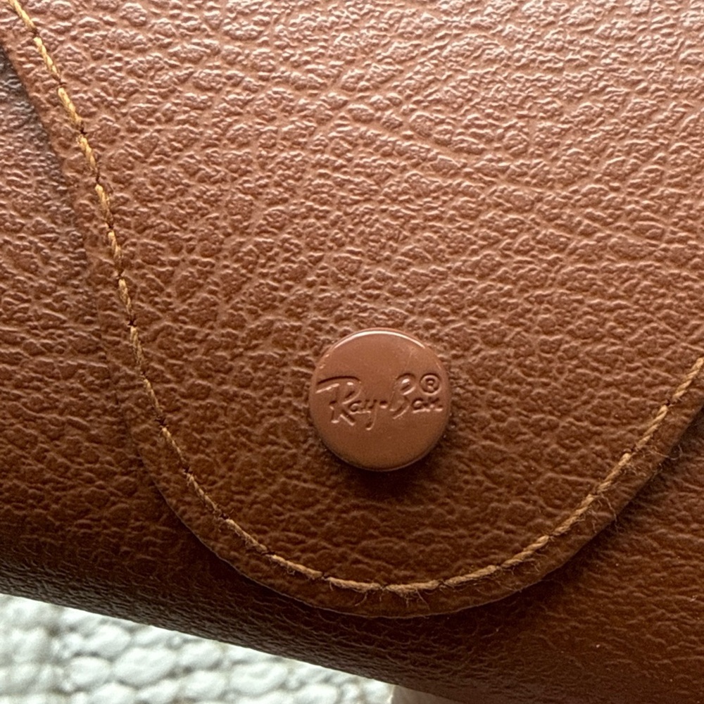 Ray Ban Brown Leather Sunglasses Case - Picture 5 of 7